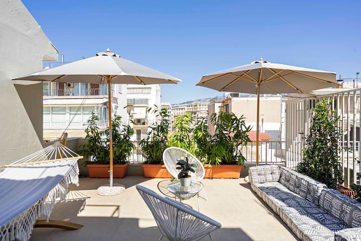 Yalarent Private Rooftop 2BR Central Athens