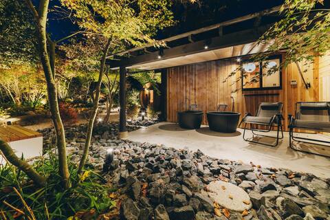 Discounts for 2+ nights/Open air bath/Sauna/BBQ