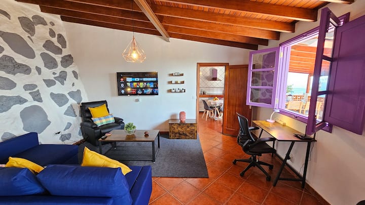 Main living space, lounge with dedicated workspace