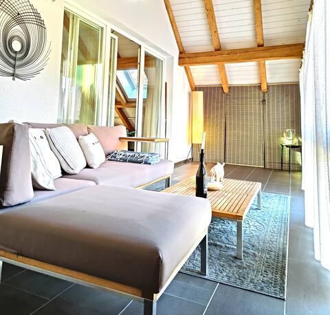 Charming room in a half-timbered house
