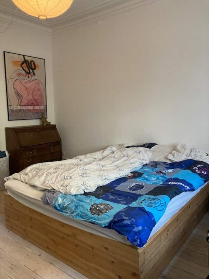 Glavna spavaća soba (veličina kreveta je 200 x 180 cm)