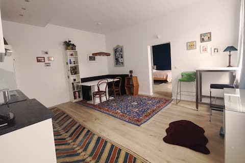Popular Airbnb listing: Blue Palm - 60m2 - central with courtview in Rudolfsheim Fünfhaus