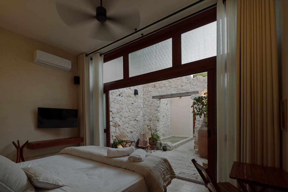 Casa Muralla — private pool and garden enclosed within city walls — Casonas MX, Campeche, Mexico