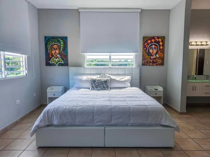 Chambre 1 : Chambre principale avec lit King Size.