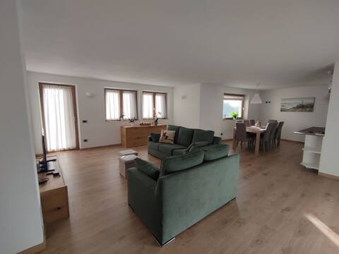 A new apartment with a garden