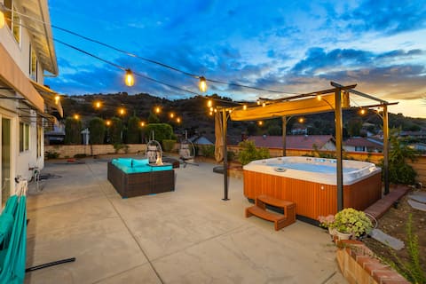 Hilltop Hot Tub Retreat w/ Views | Near Disney/LA