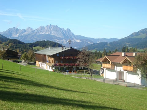 Successful Airbnb property: Apartment in a quiet top location, 500 m to the mountain railway in Fieberbrunn