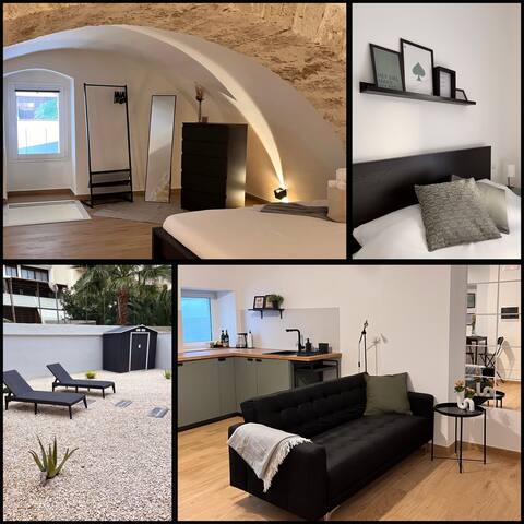 100qm garden, close to the old town&shopping area