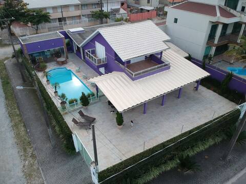 casa com piscina, beira-mar
