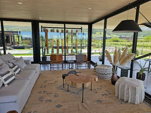 Apartment among vineyards.