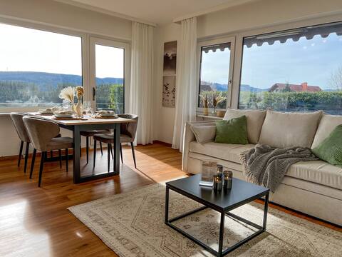 Field mountain view with swimming pool and sauna