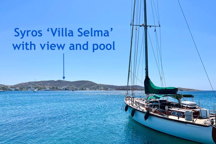 Syros villa “Villa Selma” with view and pool gallery image 2