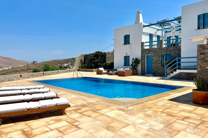 Syros villa “Villa Selma” with view and pool