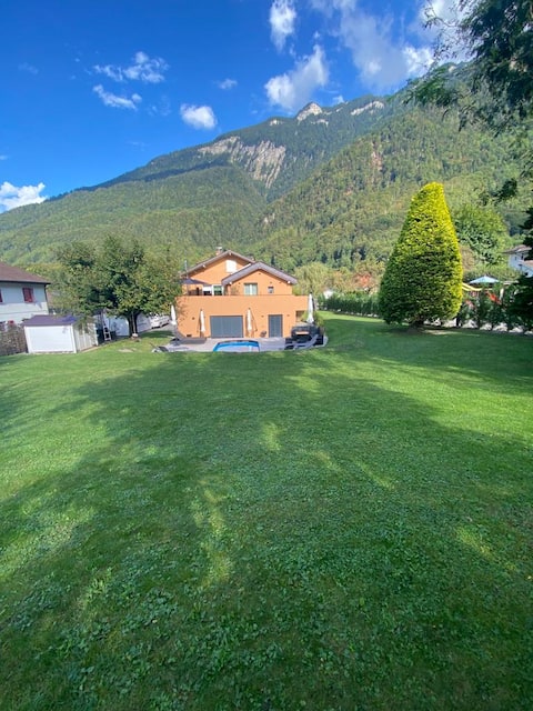 Modern apartment with terrace and pool