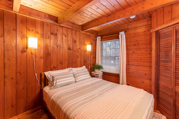 Snuggle up and get cozy in this rustic haven.
