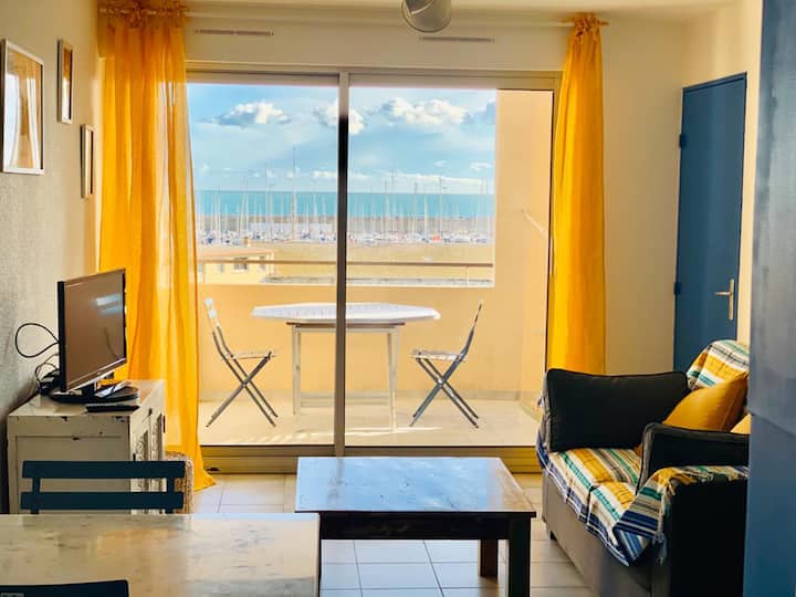 T2 Terrasse, Climatisé,vue Mer Port Parking - Sète