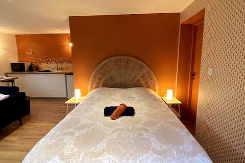 Airbnb performant: Comfortable studio near the train station. à Loire
