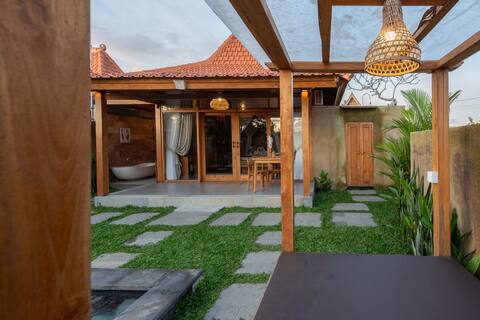 Infinity Pool facing the rice fields 1BR