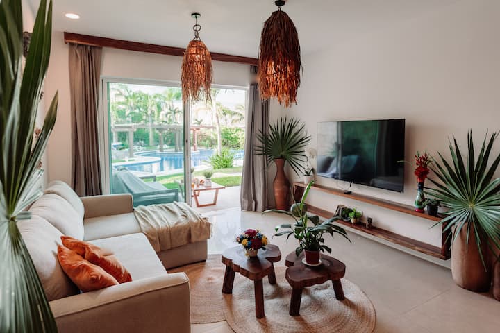 Condo Luxe Avec Piscine Et Jardin En Bord De Lagon - Puerto Aventuras