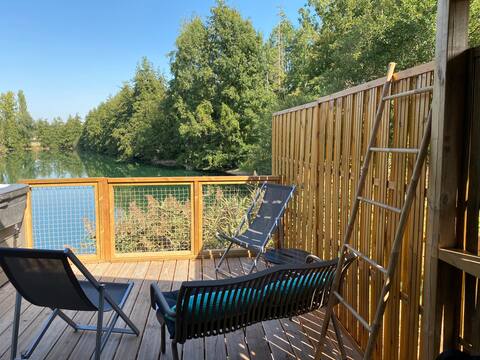 Chalet bois avec spa privatif