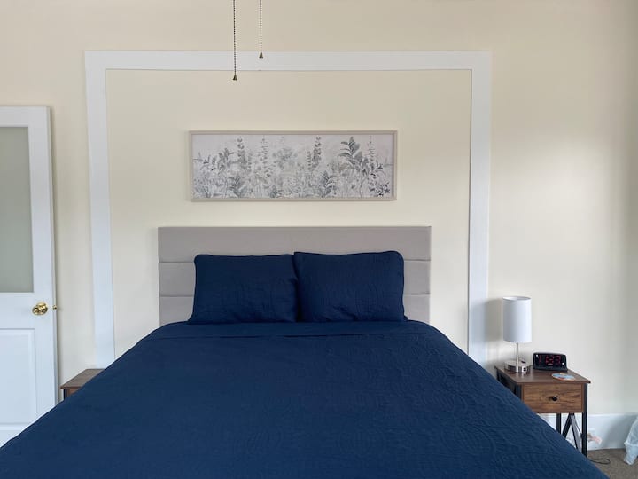 First floor bedroom.  Close to the kitchen and bathroom.
