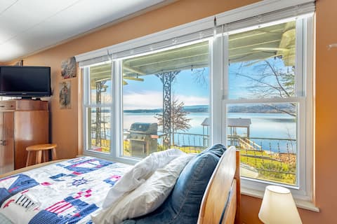 Vintage Mountain Lake Cabin | Dock, Camp Vibes!