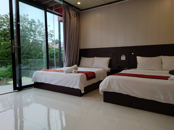 Unidade 1 - quarto 2, duas camas queen, andar de cima