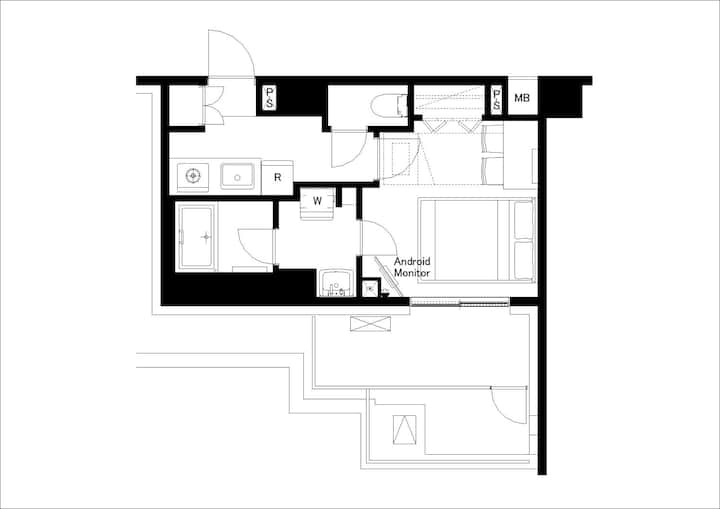 トシ部屋 Beautiful white base room/404 - Apartments for Rent in Ota