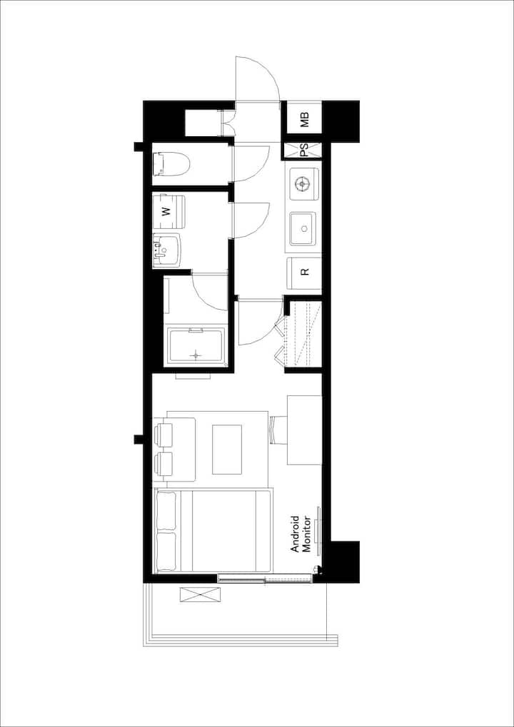 Built In 2023! Beautiful White Base Room/403 - Kawasaki