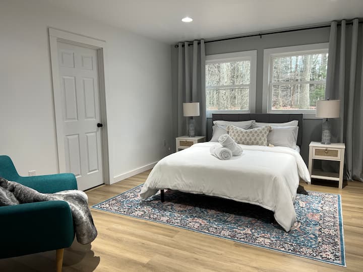 Master bedroom with door to nursery