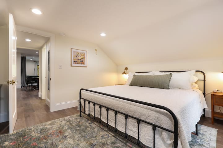 A king size bed to help you catch some big Z's in Little Bavaria