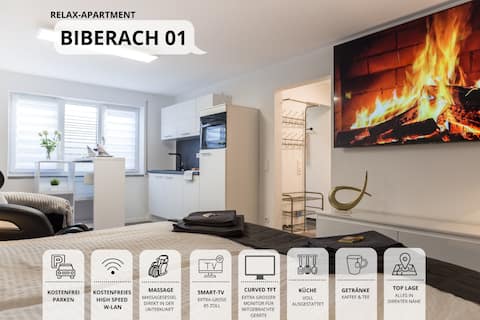 RelaxApartment 1 massagechair SmartTV kitchen