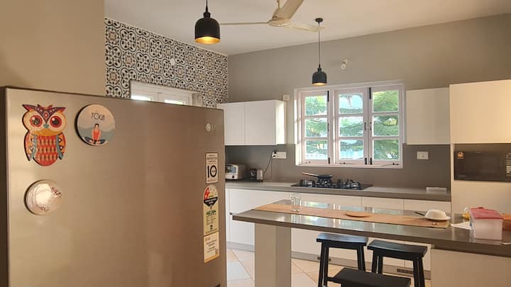 Just another kitchen pic with the owl looking in.