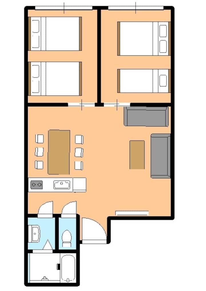 55㎡ Soundproofing Completed, Condo With Kitchen - 鹿児島市