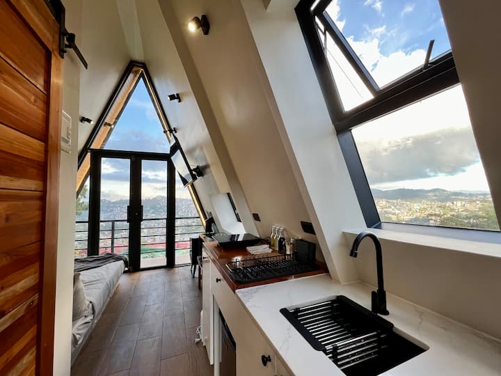 Abong 3 A-frame House Great View - Baguio