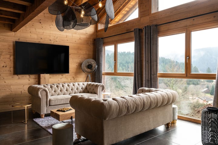 Chalet Emeraude : Luxe, Sauna, Jacuzzi, Panorama - La Bresse