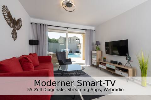 Top performing Airbnb: Villa Falco, 6 ppl, large pool & BBQ terrace in Općina Tinjan