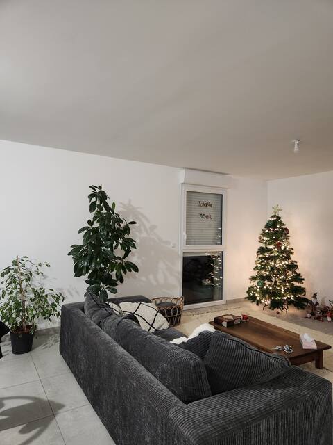 Garden duplex 10 minutes from Geneva, private parking