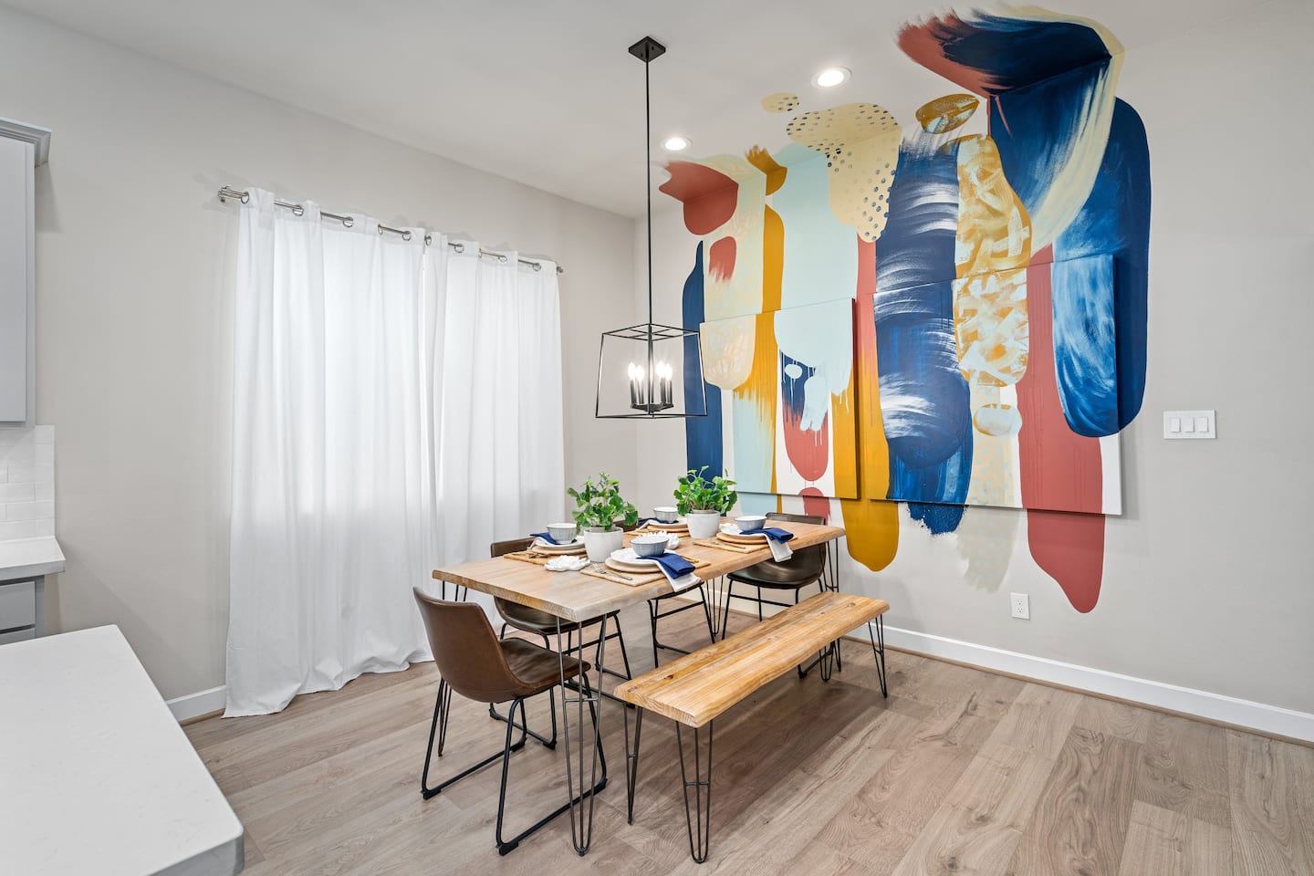 Creative decor inside Airbnb in Houston 