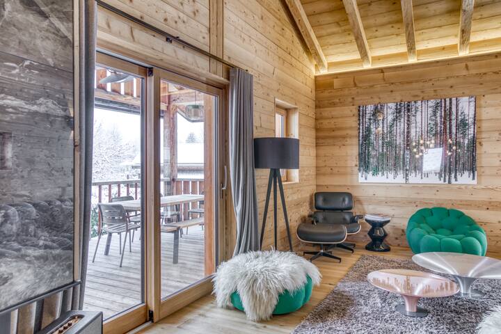 Chalet Moderne +Jacuzzi, Base De Loisirs à Pied - Megève