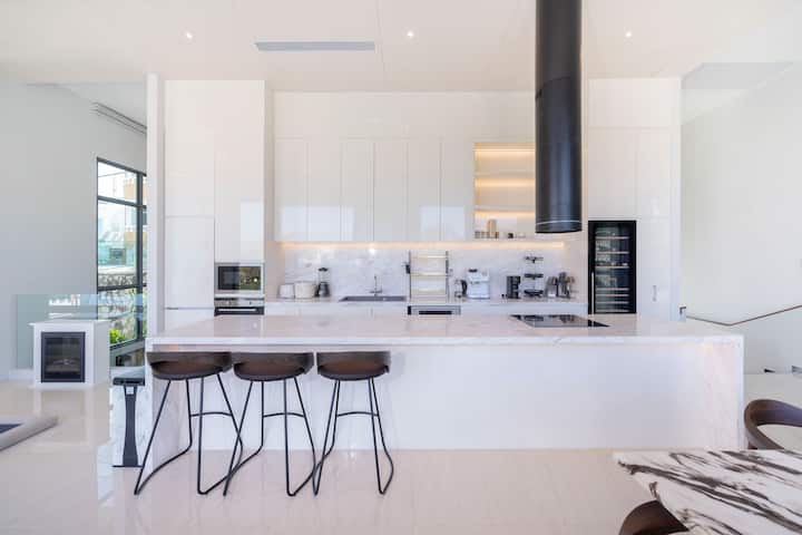 Kitchen with wine fridge