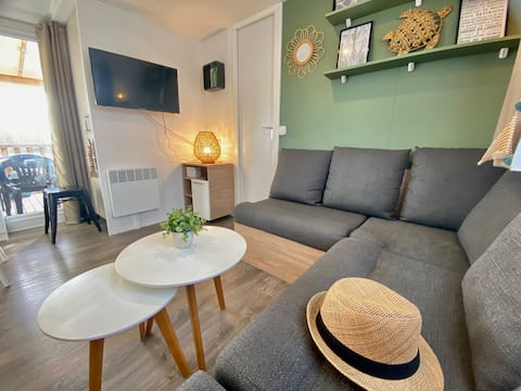 Top Airbnb: Celestine Comfort Mobile Home à Canet En Roussillon