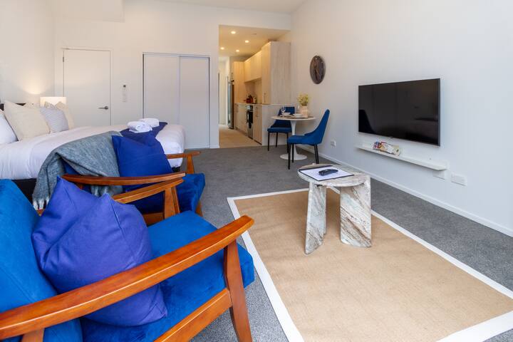 Central Christchurch: Santorini Style 1br Studio - ニュージーランド クライストチャーチ
