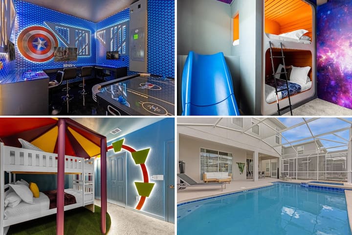 7 BD/ 5 BA Sleeps 20! Champions Gate (8949 PT) - Houses for Rent