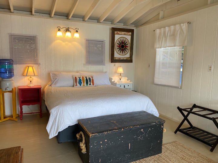 Casa de campo en la playa con cama tamaño queen
