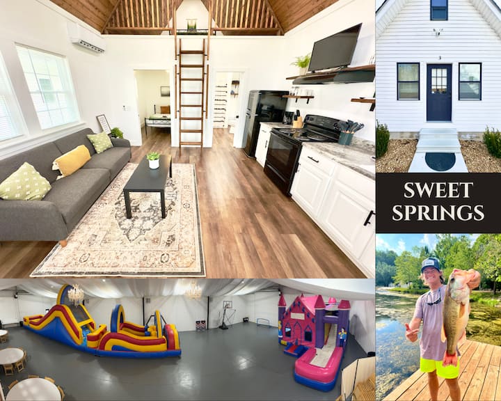 Cabin juu ya Ziwa na Uvuvi, kayaking, mpira wa kikapu ndani, Arcade na inflatables wote ni pamoja na.