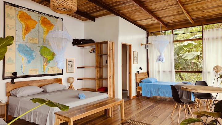 Private Ocean View Cabin With Terrace, Hammocks - Minca