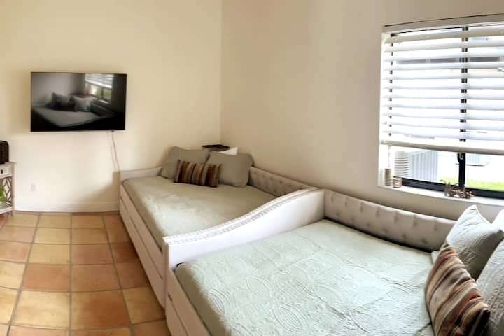 Bedroom Suite #3 includes two full beds with twin trundles. Bedroom has it's own connect bathroom.