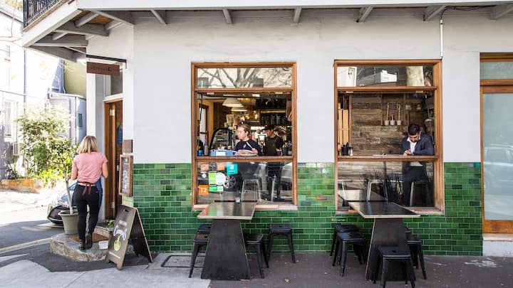 Amazing coffee bars in historical buildings are all over Darlinghurst.