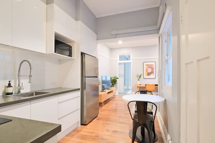 Dining area for two in the open plan living space.